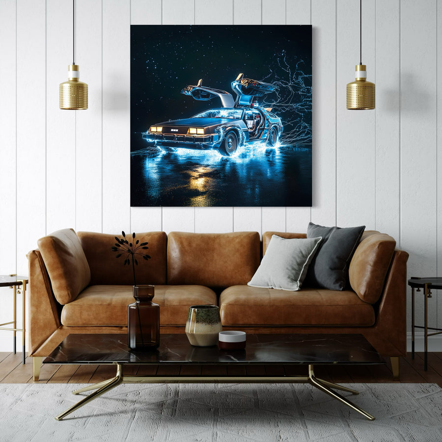 Tableau Retour Vers Le Futur - Delorean Portes Ouvertes