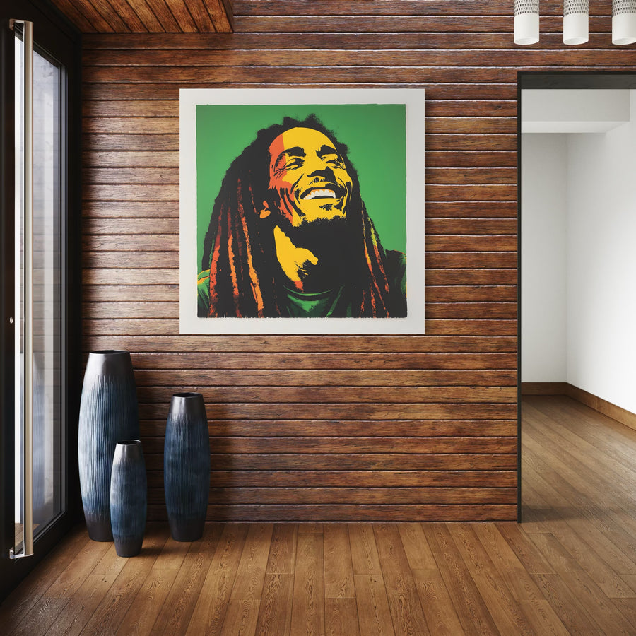 Picture Bob Marley Reggae Icon - Modern Wall Frame