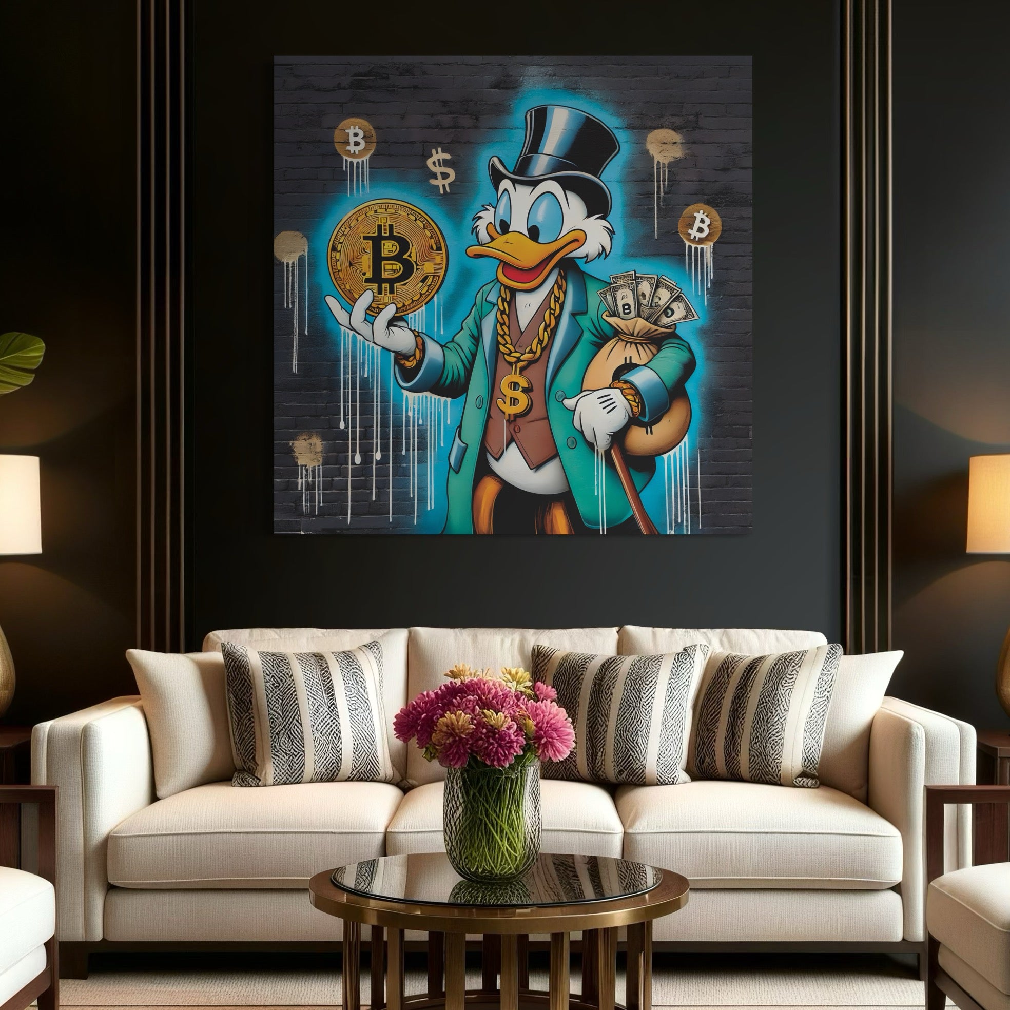 Donald Duck Bitcoin United States - Design Wall Decor | Fabulartz.fr