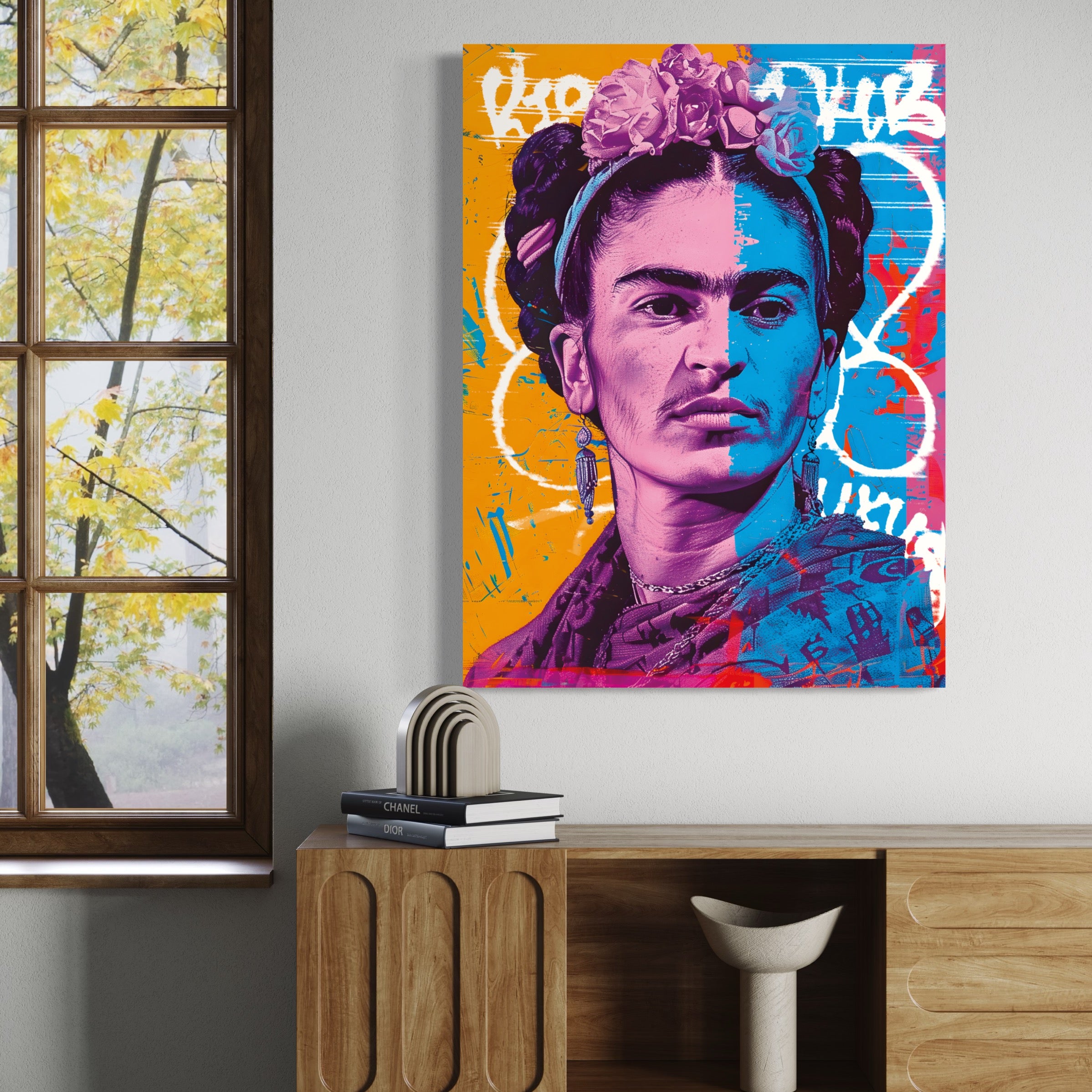 Tableau Frida Kahlo Coloré - Décoration Murale Artistique - Fabulartz.fr 