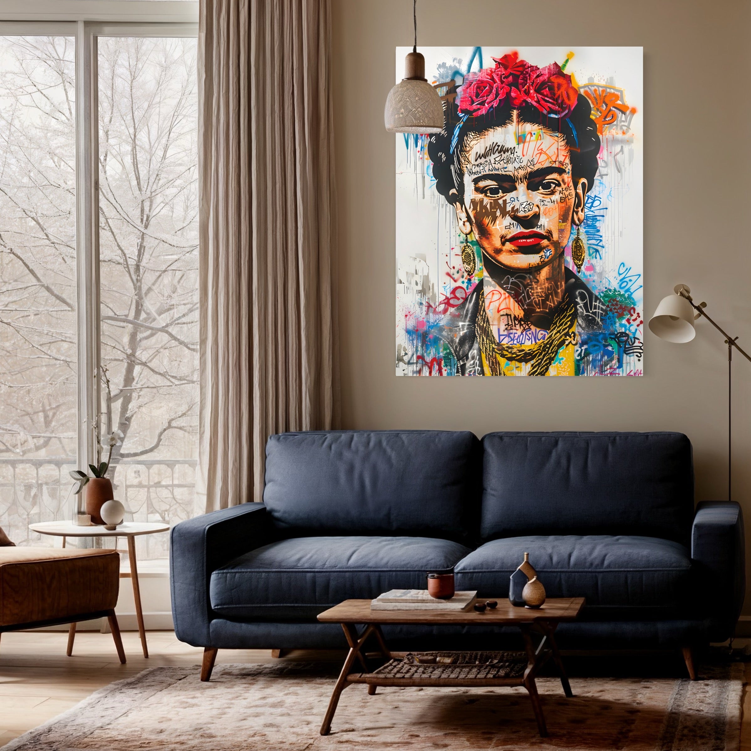 Tableau Contemporain Frida Kahlo - Cadre Déco Tendance - Fabulartz.fr 