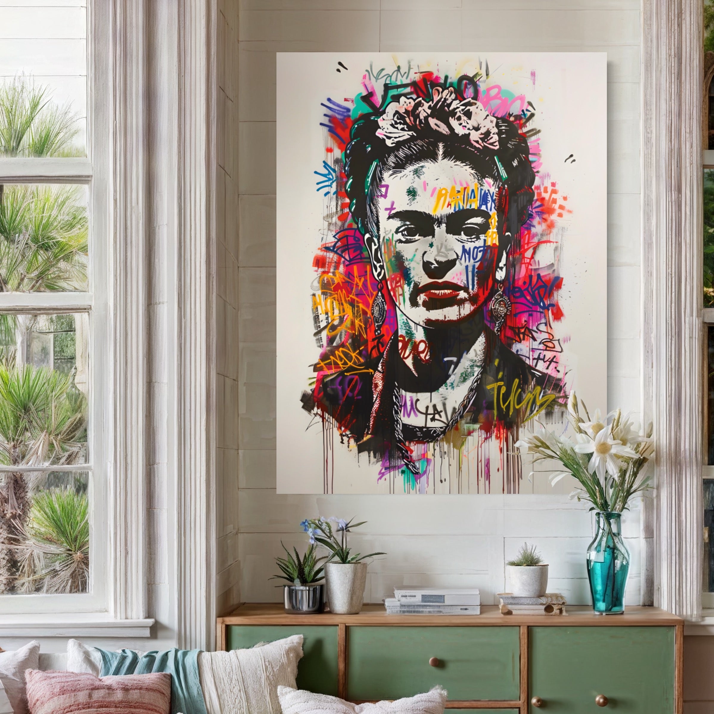 Tableau Vibrant Frida Kahlo - Décoration Murale Inspirante - Fabulartz.fr 
