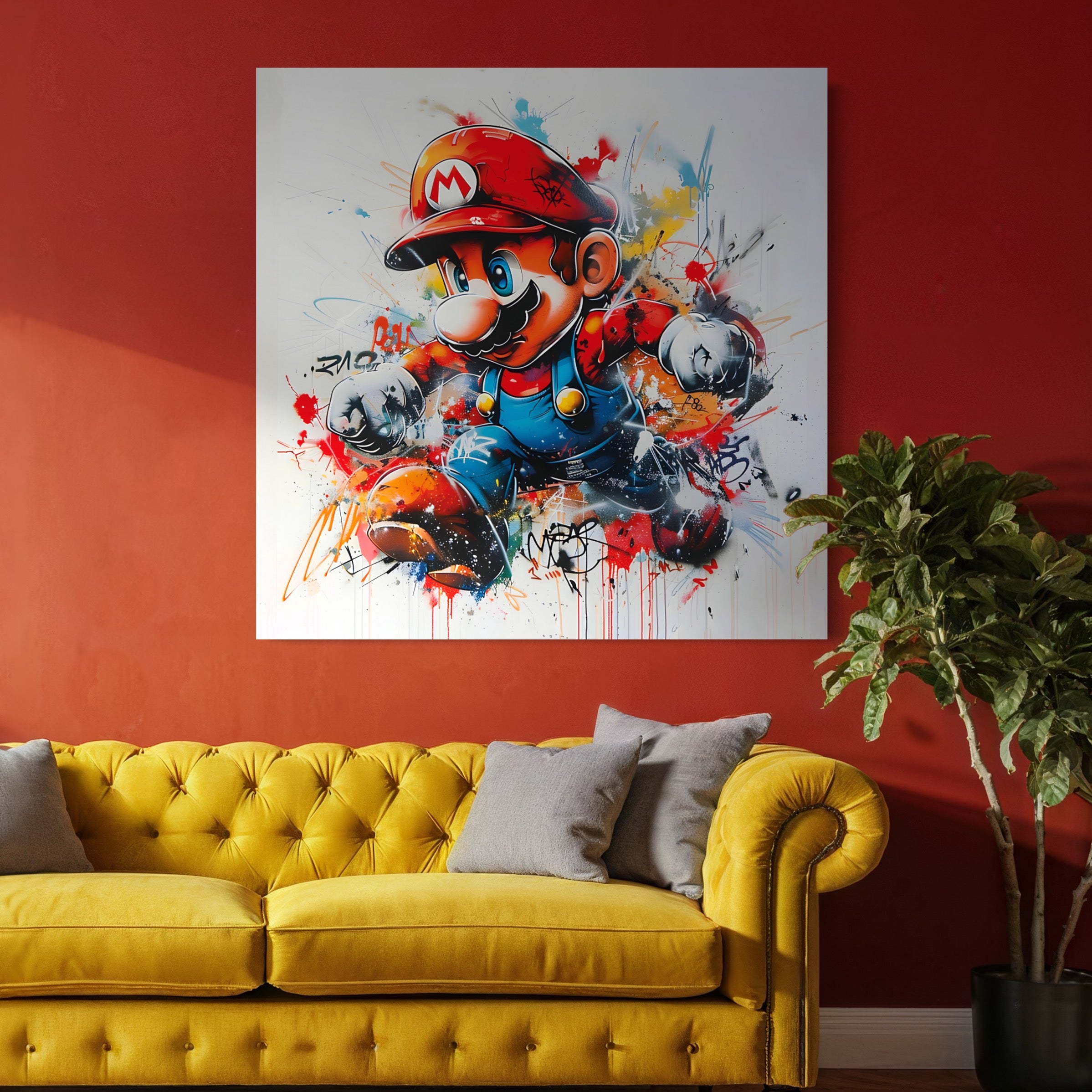 Tableau Mario - Explosion de Couleurs en Décoration Murale - Fabulartz.fr 