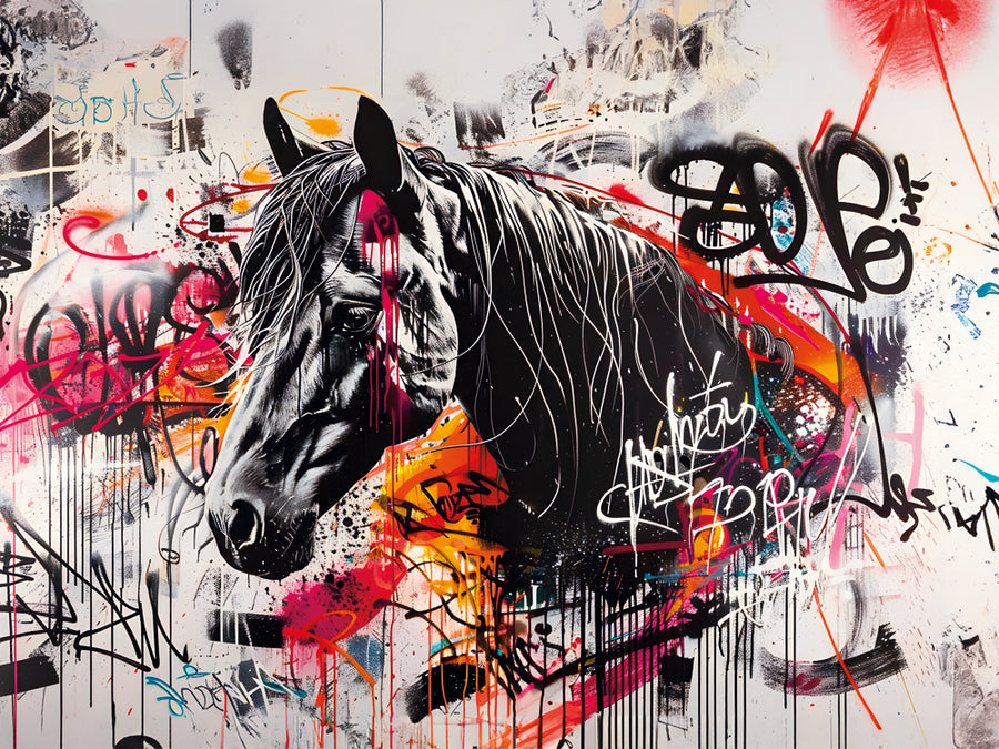 Street Art Majestic horse - Design wall decor