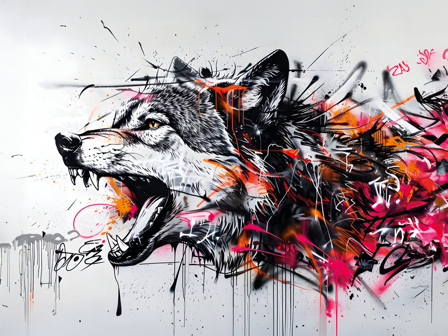 Tavolo Street Art Loup Graffiti - Decorazione murale di design