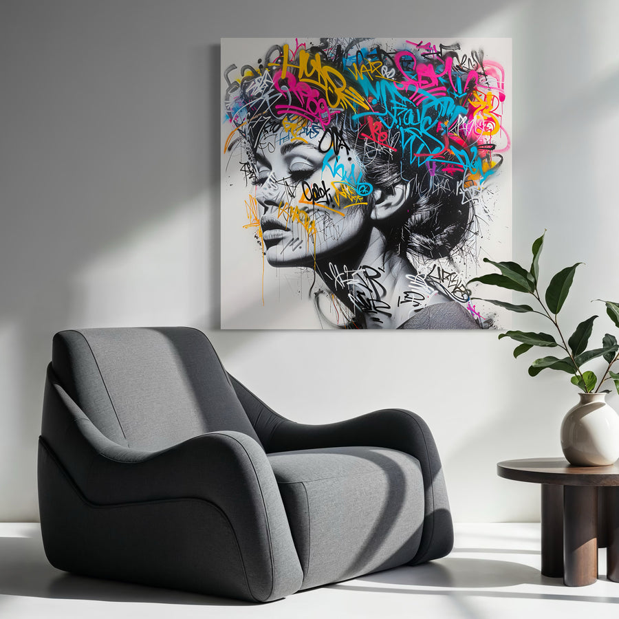 Modern abstract painting - Geometric Cosmos