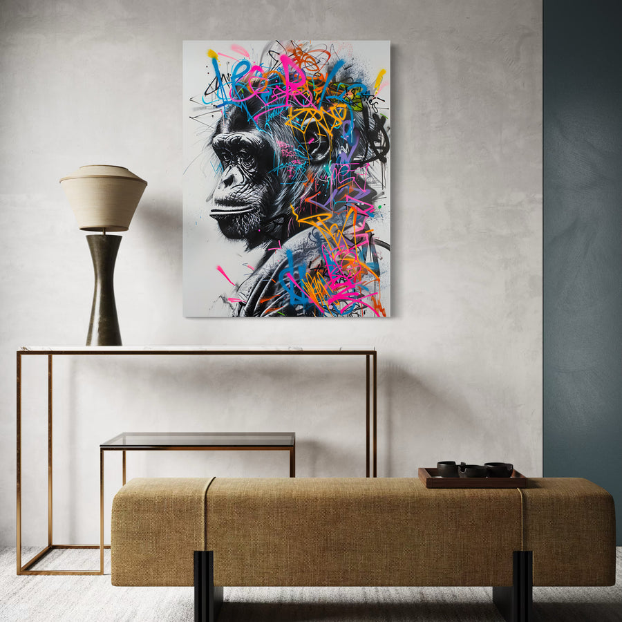Modern abstract painting - Geometric Cosmos