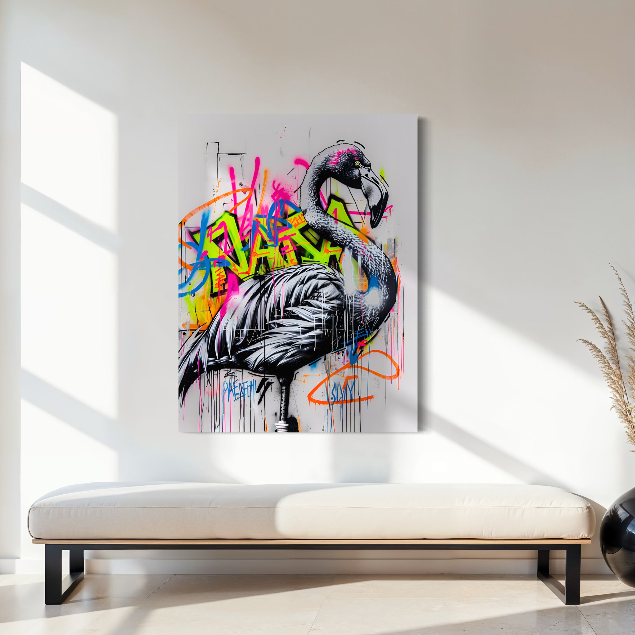 Tableau Wildstyle - Flamant Rose