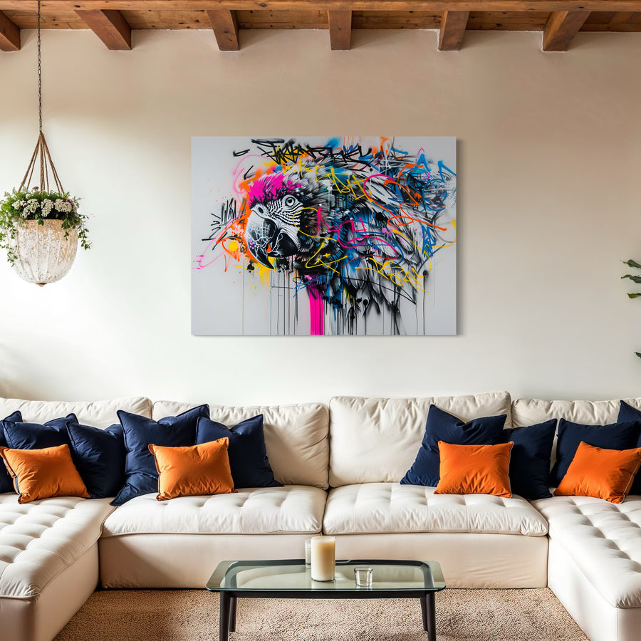 Pittura Animali Pantera Graffiti - Decorazione murale di design