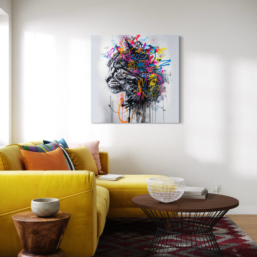 Modern abstract painting - Geometric Cosmos
