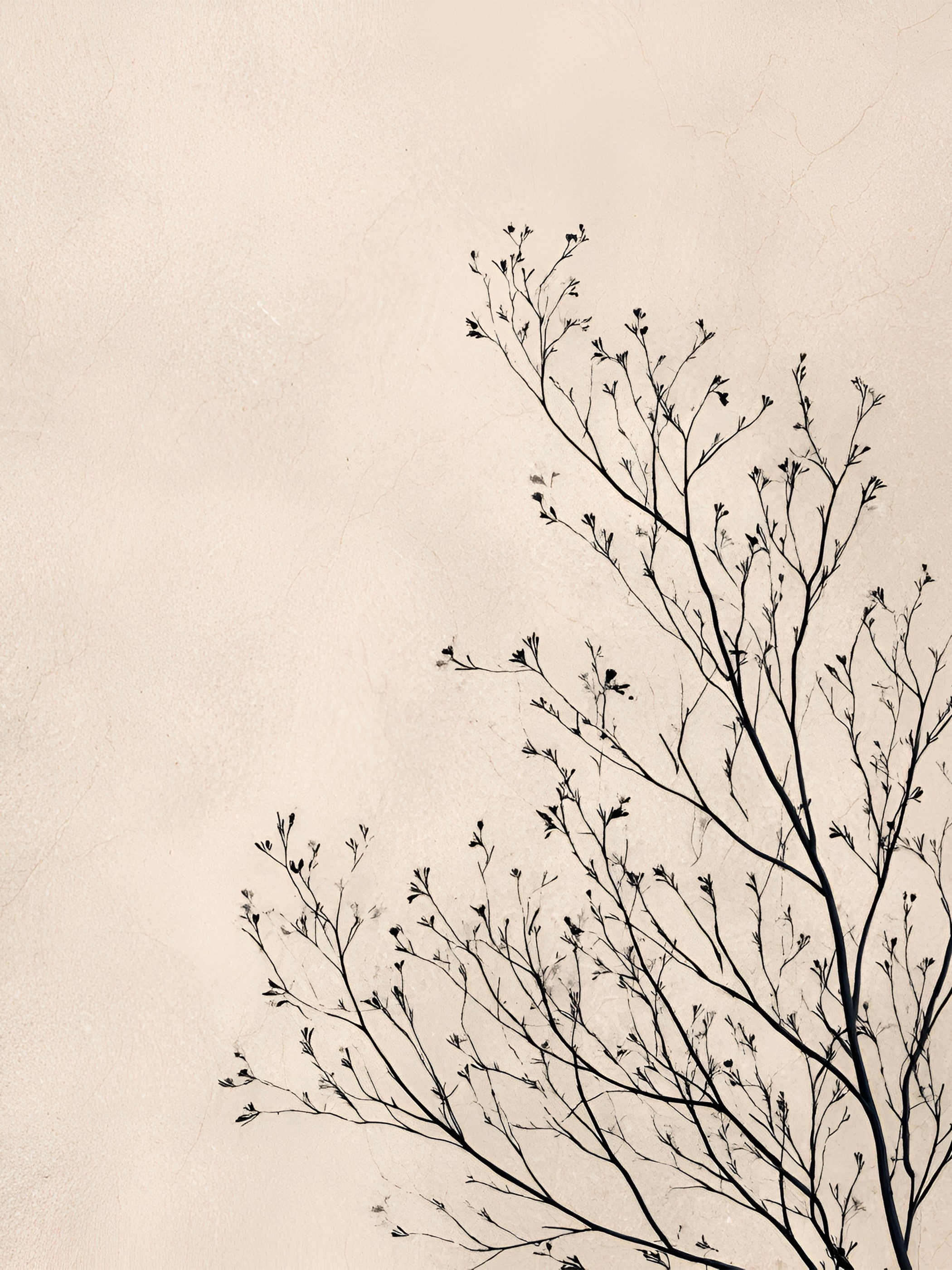 Tableau Japandi Branche Minimaliste – Souffle Naturel