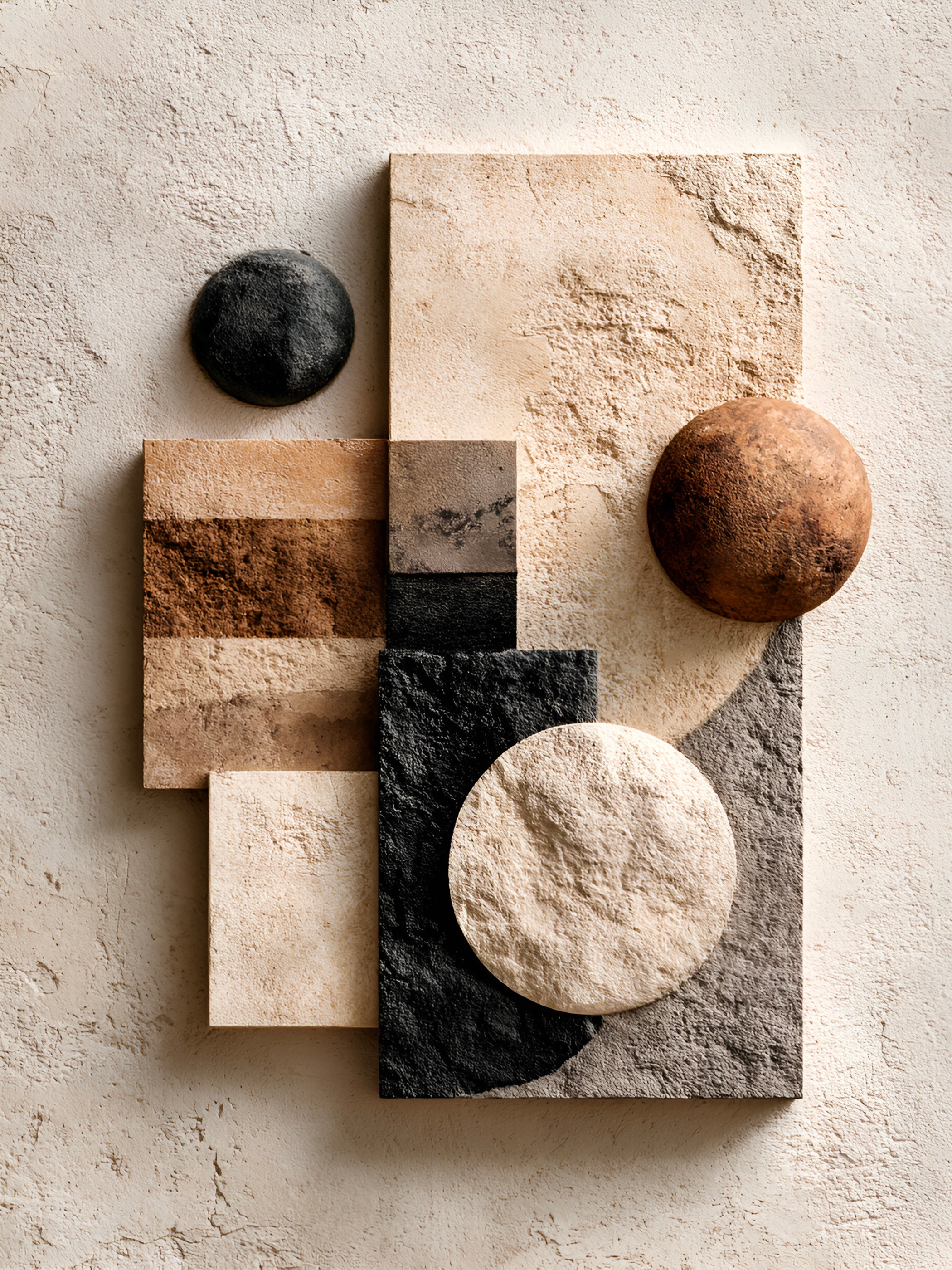 Tableau Japandi Minéral Pierre – Reliefs Naturels