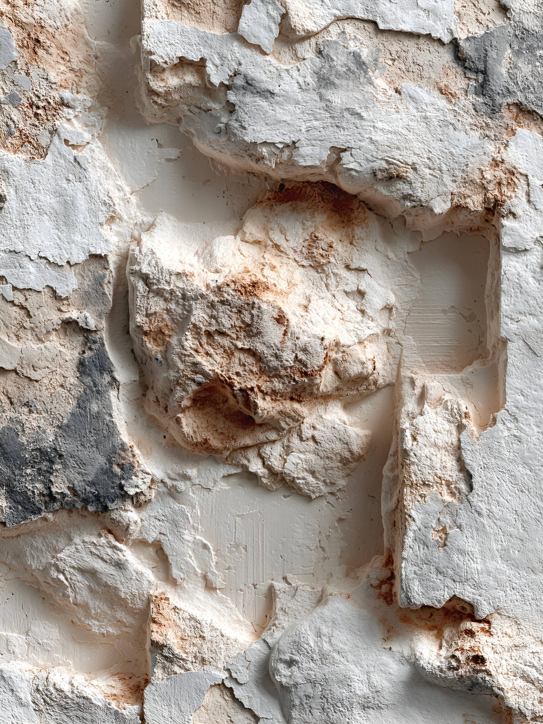 Tableau Japandi Wabi-Sabi Mur Texturé – Relief Minéral et Matière Organique