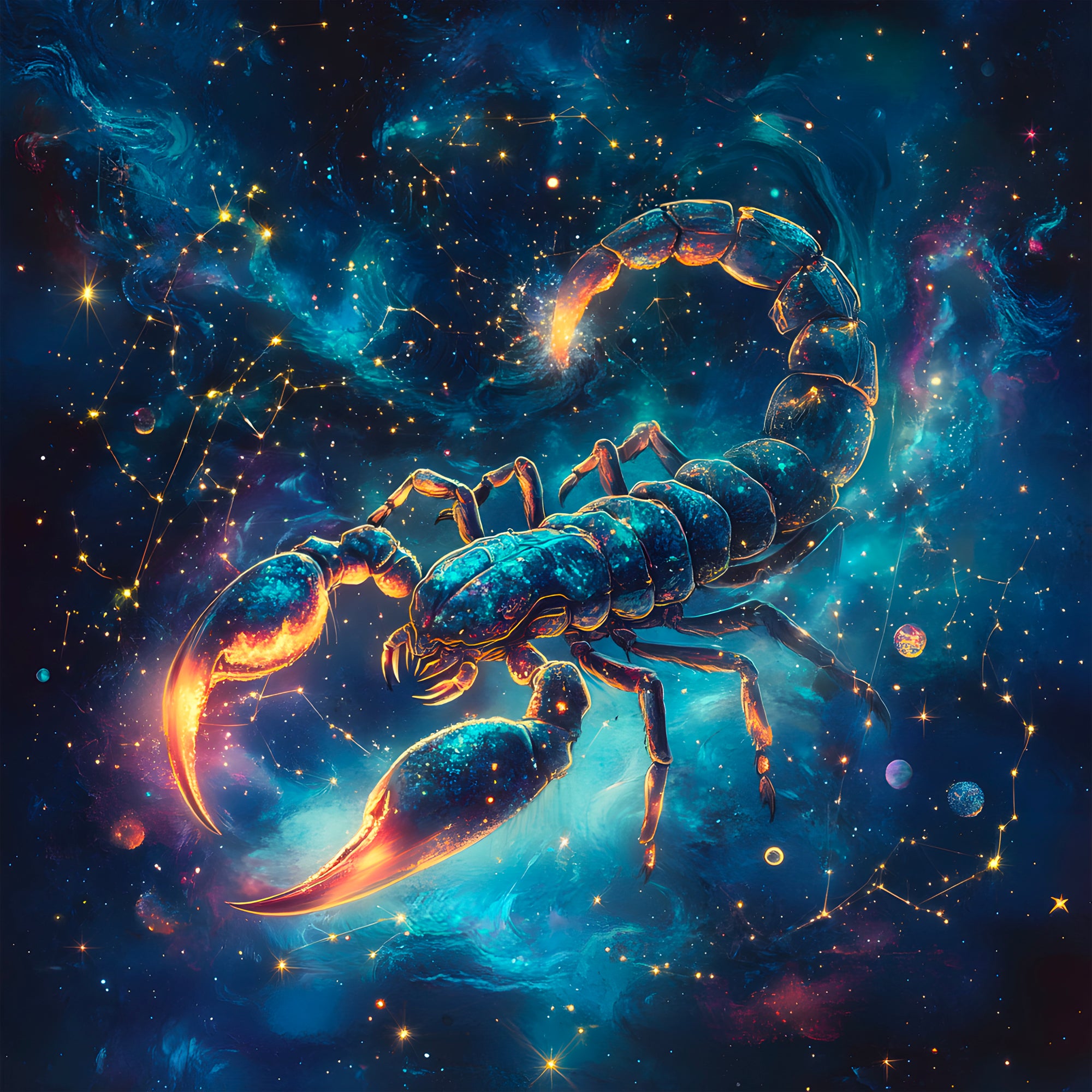 Tableau Signe Astrologique Scorpion - Déco Murale Design - Fabulartz.fr 