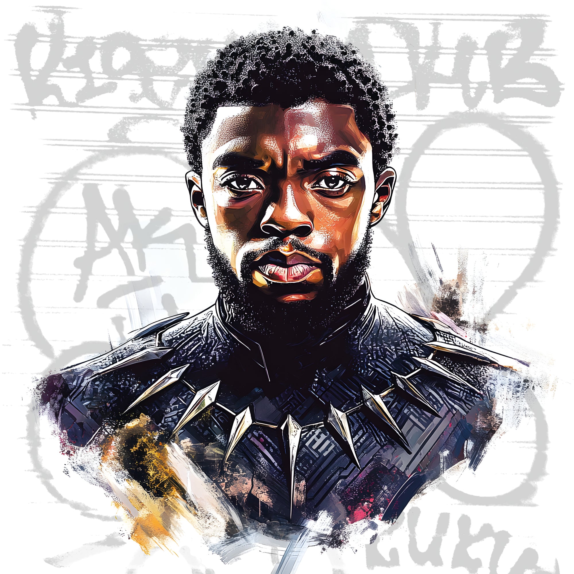 Tableau Black Panther - Portrait Réaliste - Fabulartz.fr 