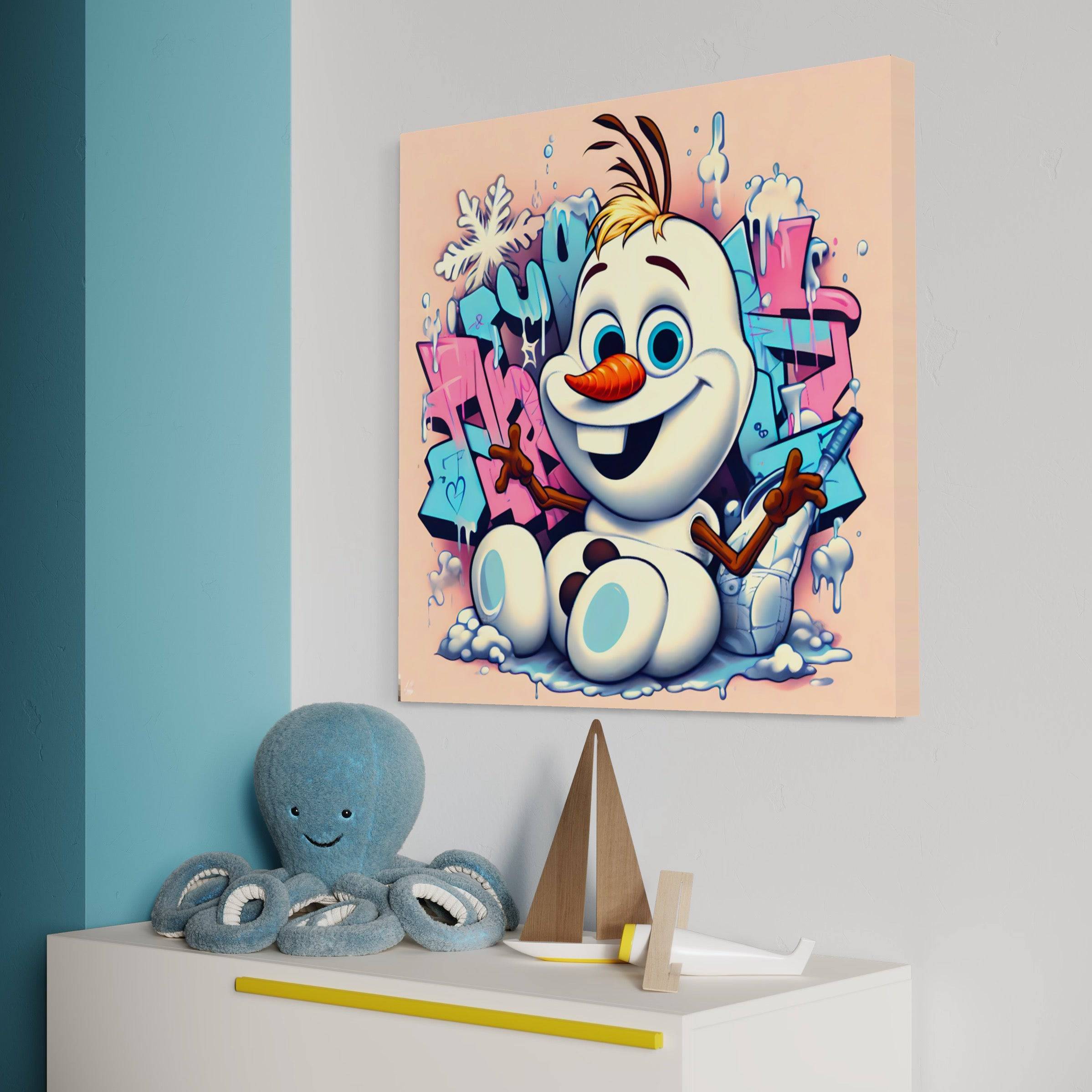 Baby Snowman - Tableau Enfant - Fabulartz.fr 