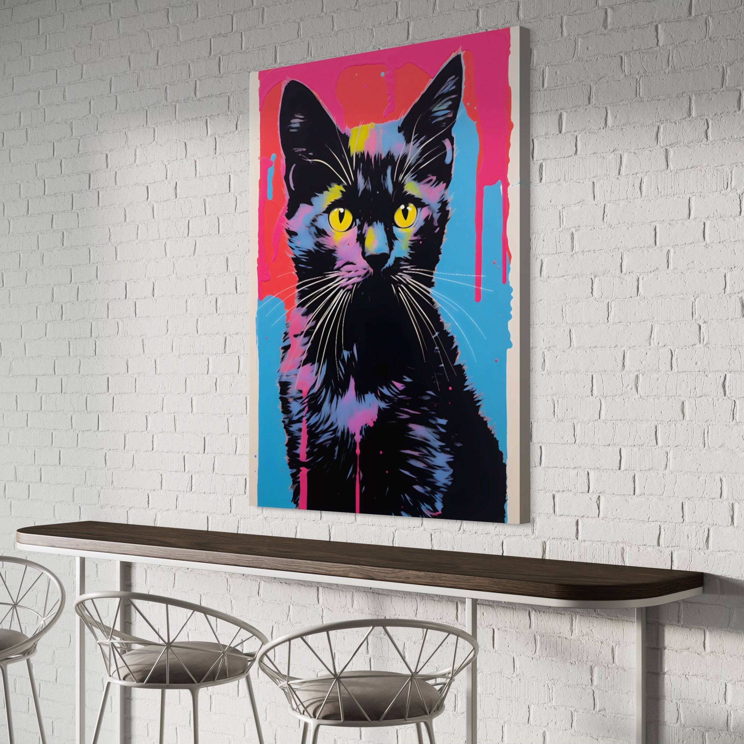 Bleu Cat | Tableau Chat Pop Art - Fabulartz.fr 