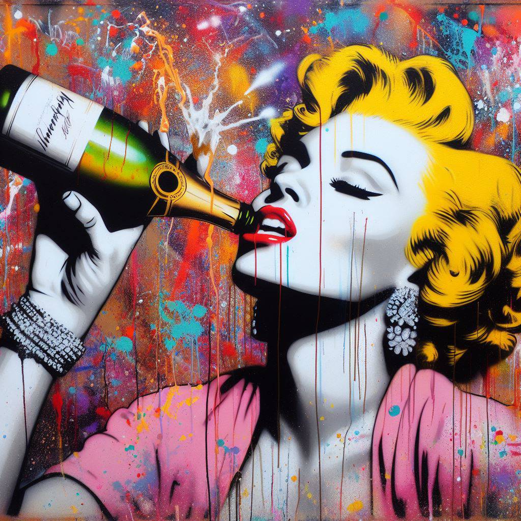 Bubbly Party - Tableau Marilyn Monroe - Fabulartz.fr 