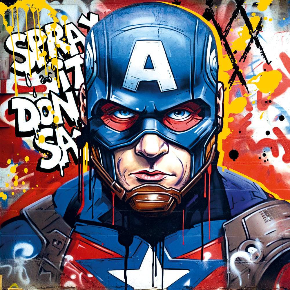 Captain America - Tableau Pop Art - Fabulartz.fr 