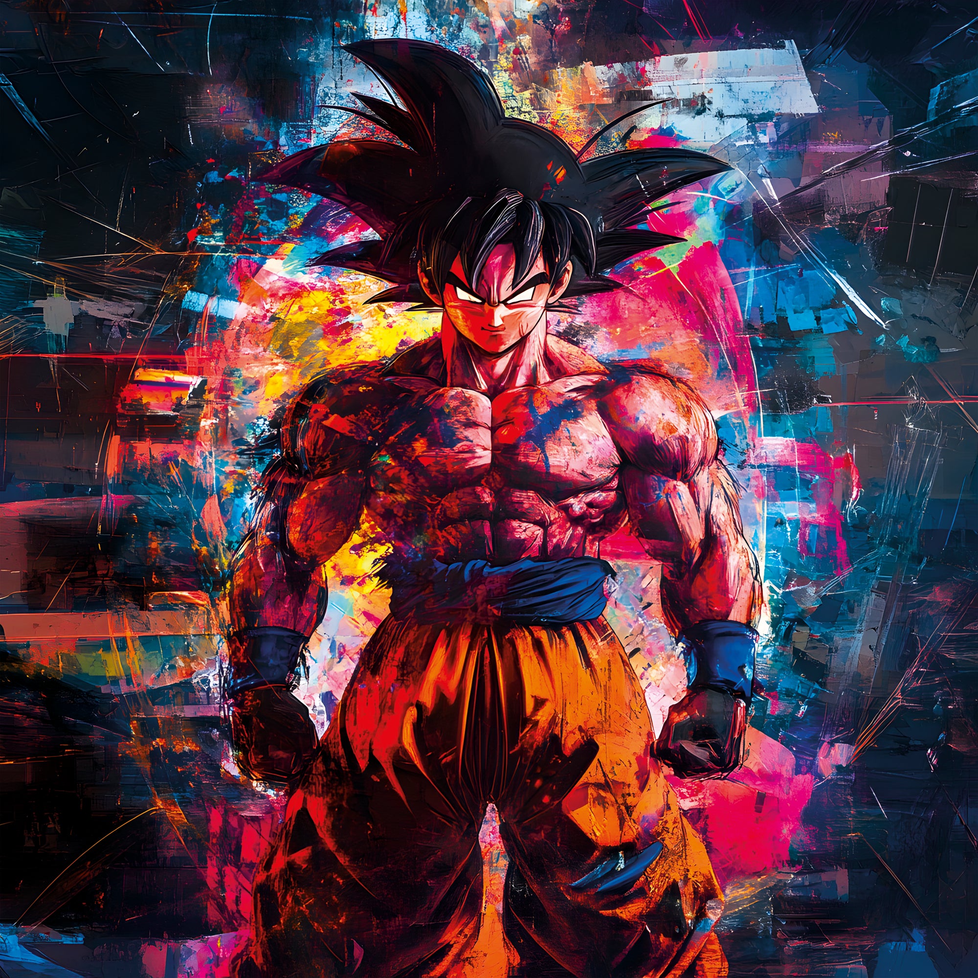 Tableau Dragon Ball Z Goku Déchaîné - Décoration Murale Design - Fabulartz.fr 