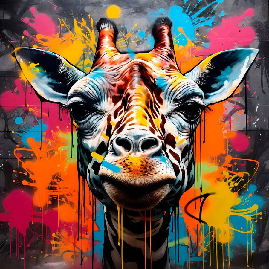 Tableau Pop Art Girafe - Colors of the Wild - Décoration Murale Design