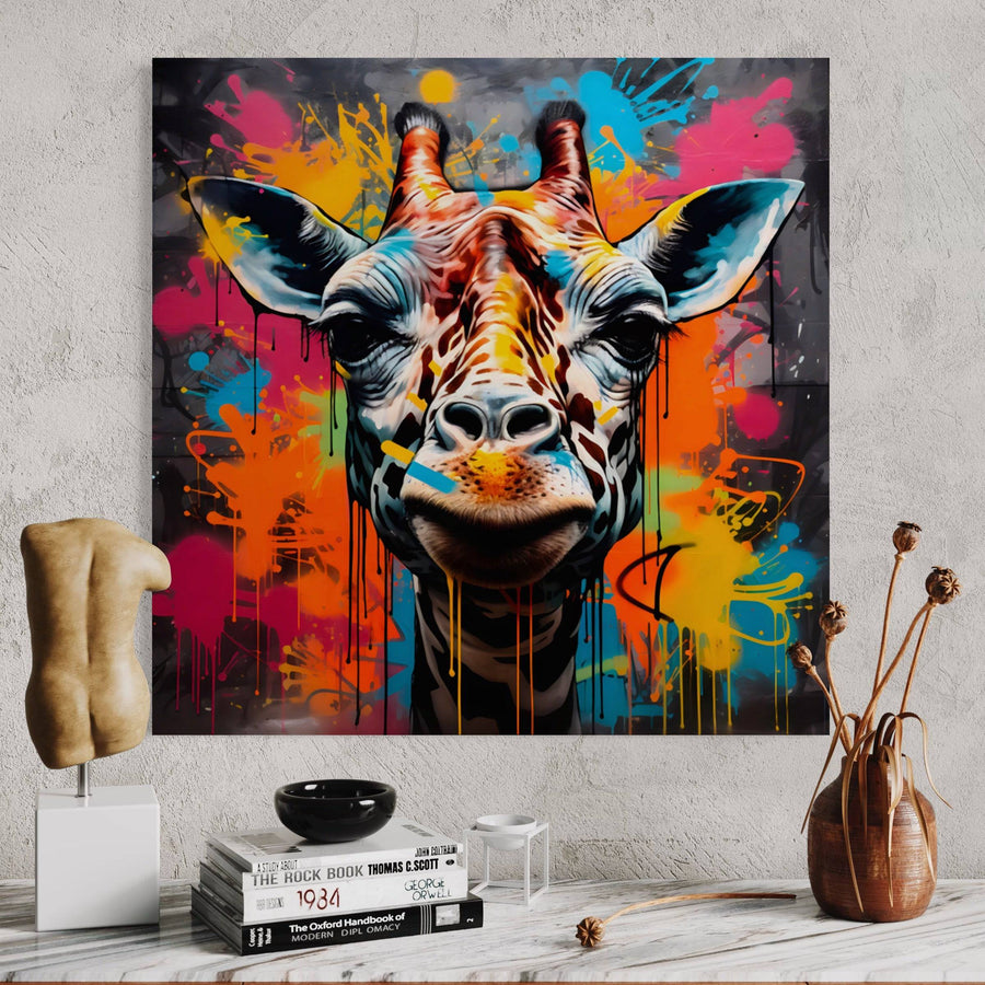 Tableau Pop Art Girafe - Colors of the Wild - Décoration Murale Design