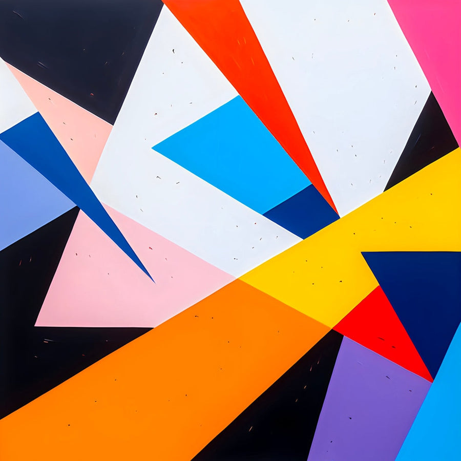 Tableau Abstrait Moderne Mural Décoratif - Cosmos Géométrique