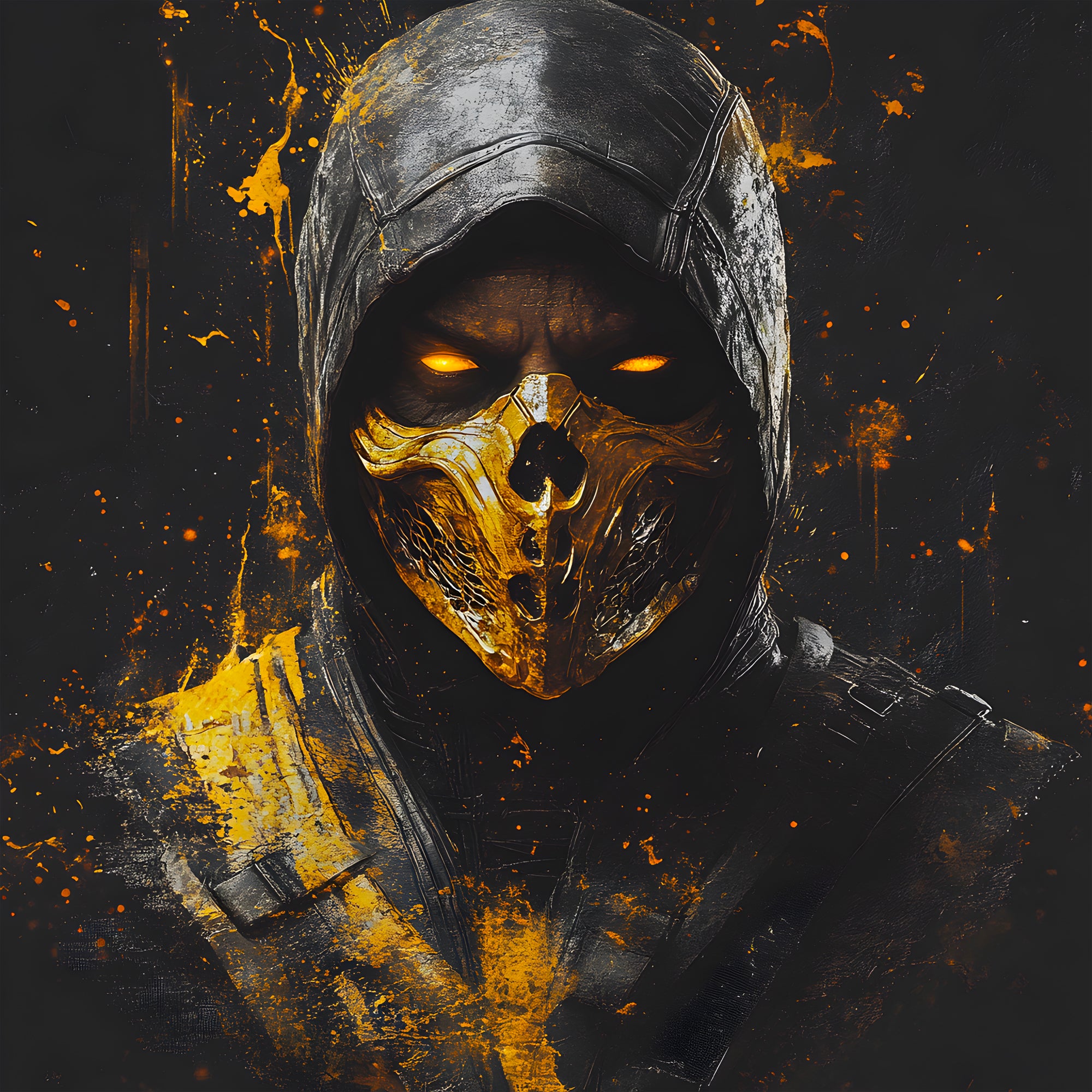 Tableau Mortal Kombat Regard de Feu - Décoration Murale - Fabulartz.fr 