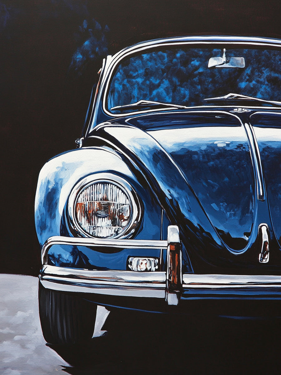 Pittura Volkswagen Beetle Classic Blue - Decorazione murale moderna
