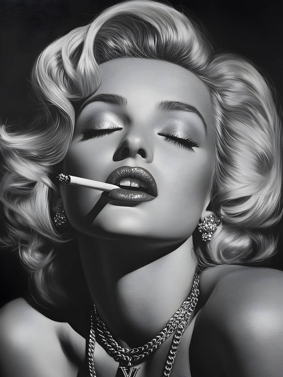 Tableau Marilyn Monroe Smoke - Cadre déco glamour