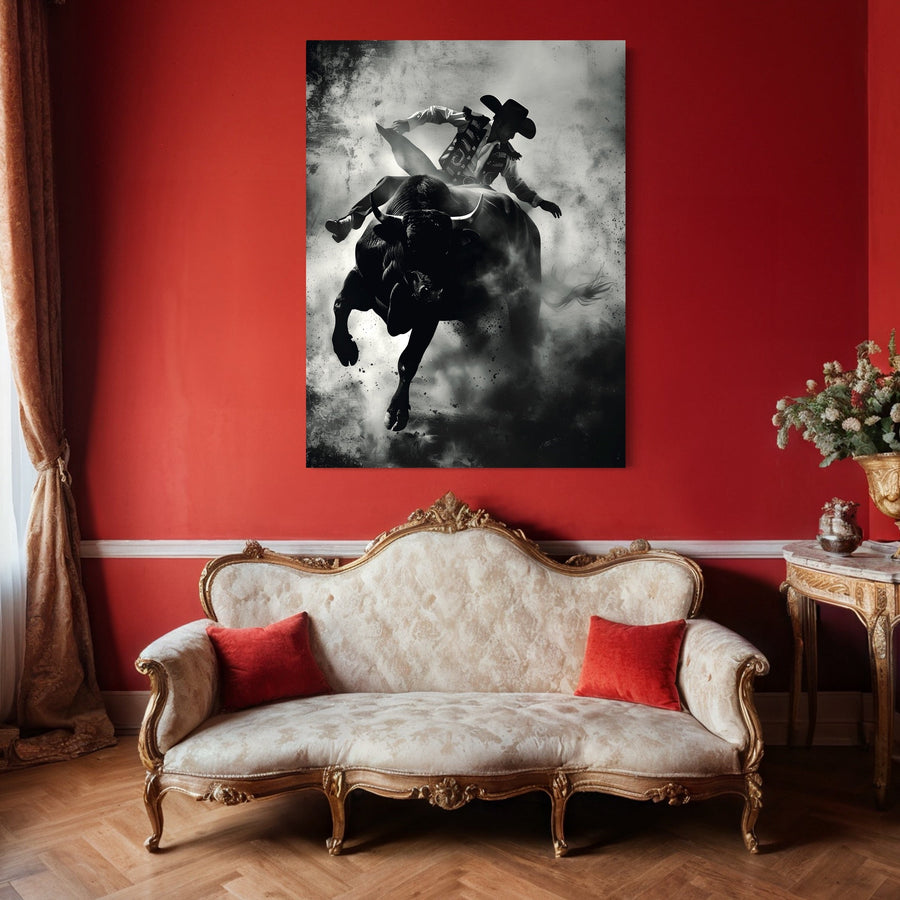 Pittura Spagna Cavaliere e toro - Cadre Déco Moderne