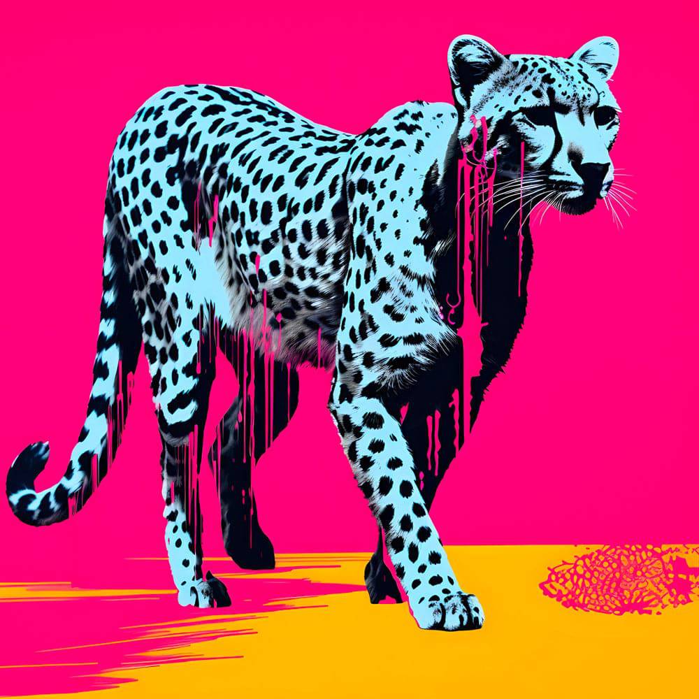 Fierce Passion | Tableau Guépard Pop Art - Fabulartz.fr 