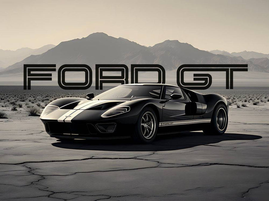 Pop Art painting Ford GT car - Design wall decor