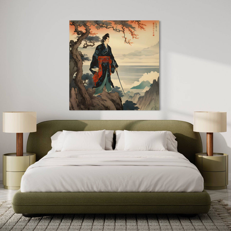 Quadro giapponese Orologio crepuscolare - Decorazione murale storica