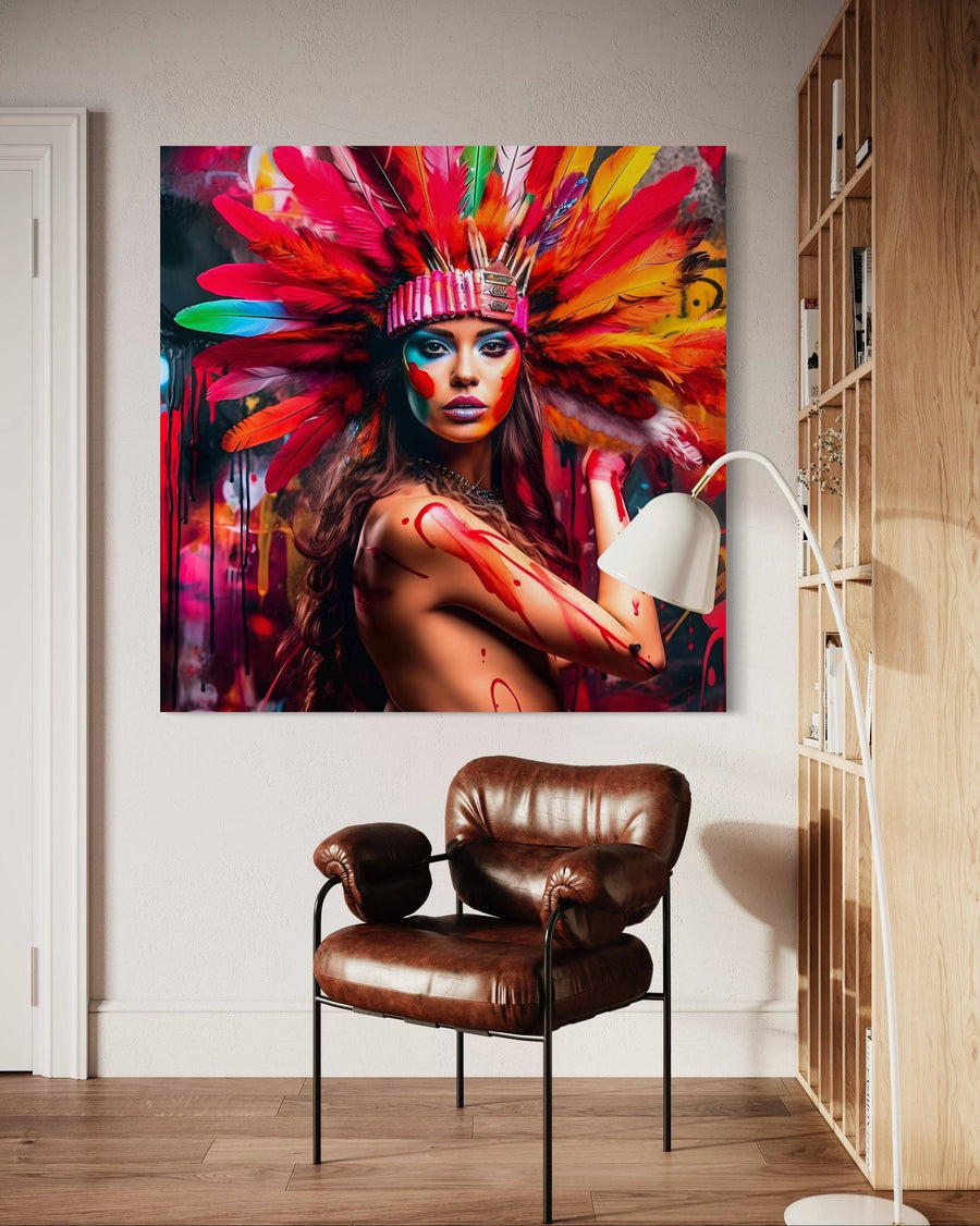 Tableau Pop Art Glamorous Indian - Déco Murale Moderne