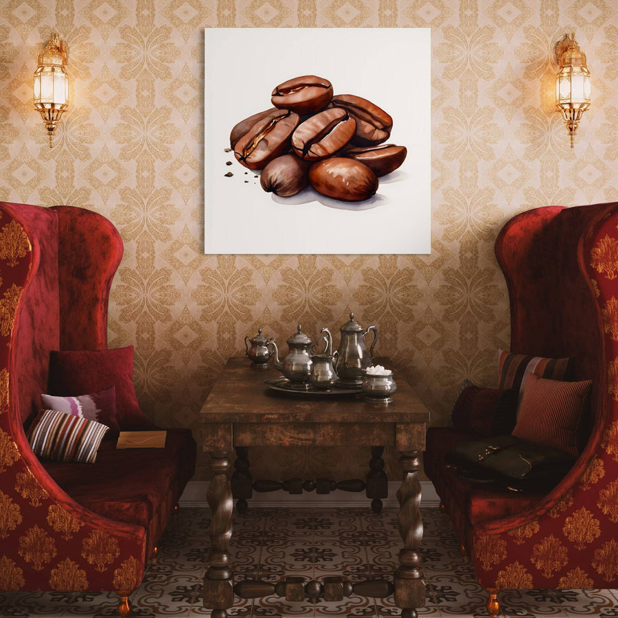 Tableau Cuisine "Grains de Café" - Art Mural Design