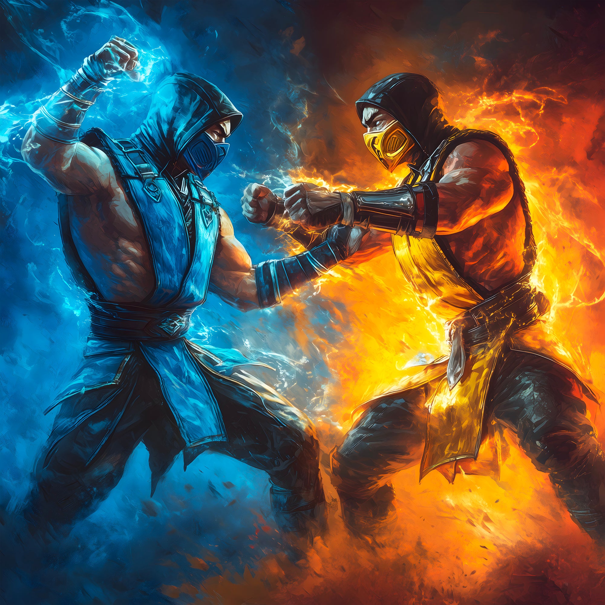 Tableau Mortal Kombat Duel de Légendes - Cadre Déco - Fabulartz.fr 