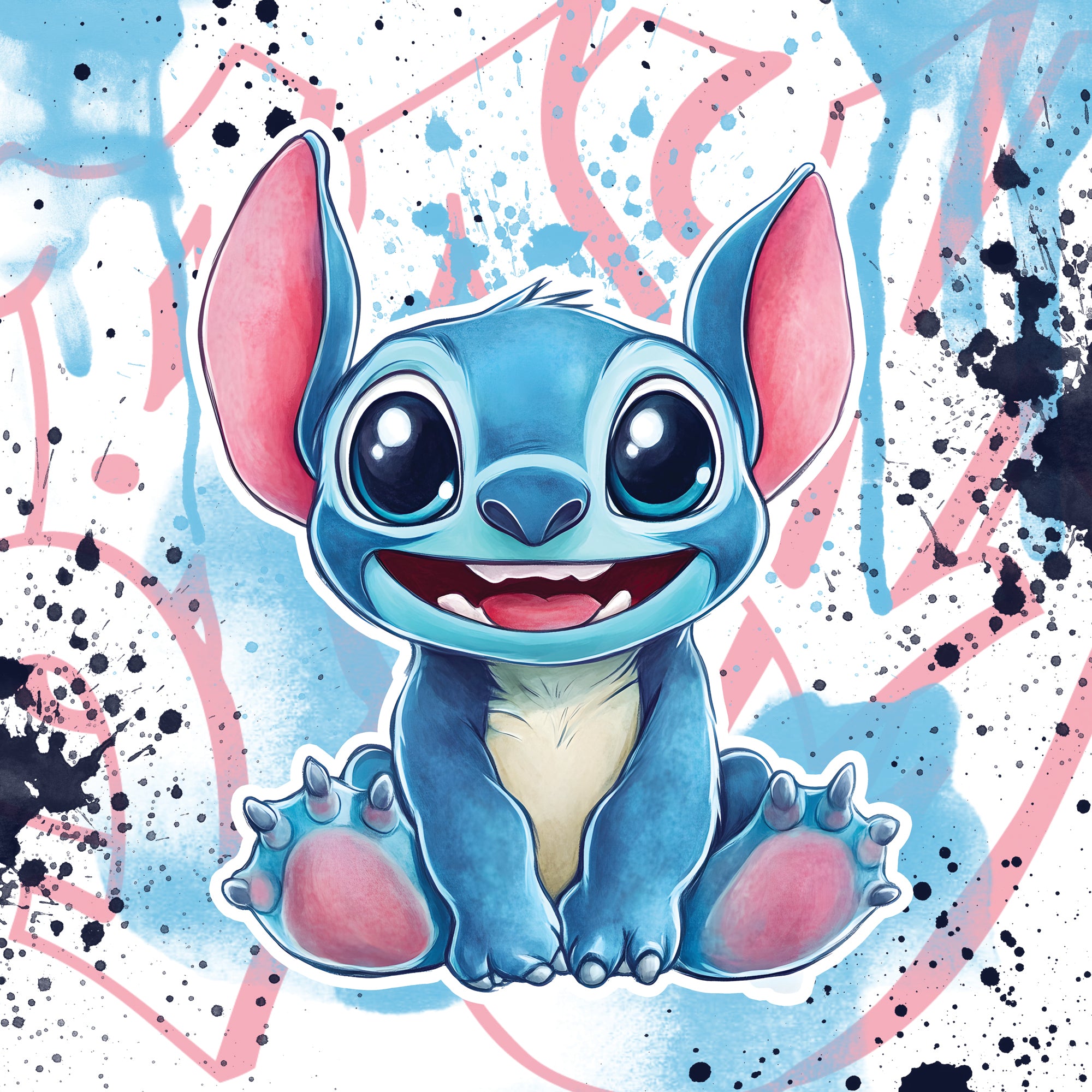 Tableau Stitch Splash - Déco Murale Colorée - Fabulartz.fr 