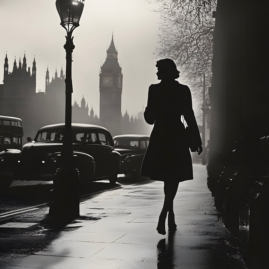 Silhouette del Big Ben di Londra - Decorazione murale di design