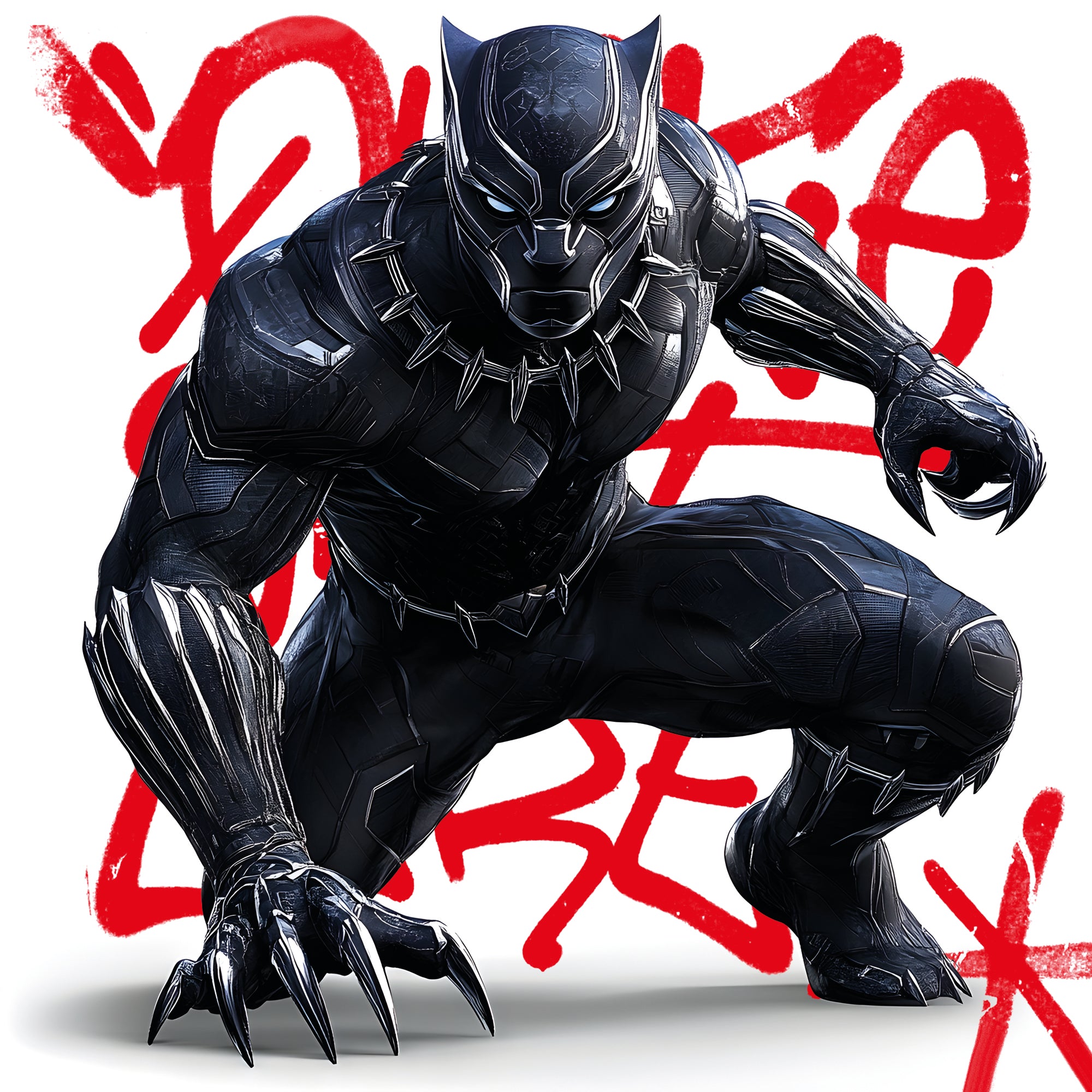 Tableau Black Panther Action - Cadre Déco - Fabulartz.fr 