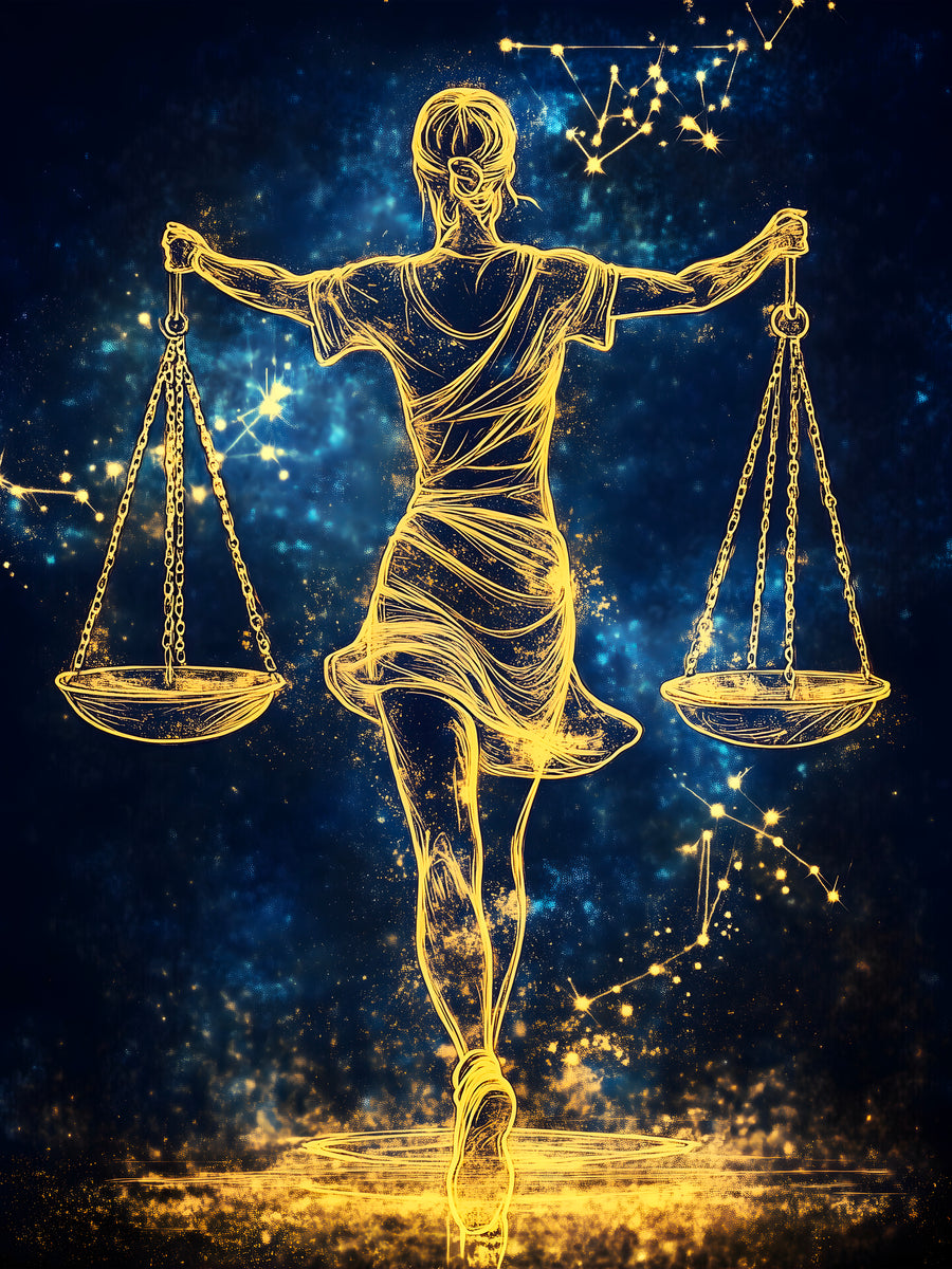 Segno astrologico della Bilancia - Arte da parete di design