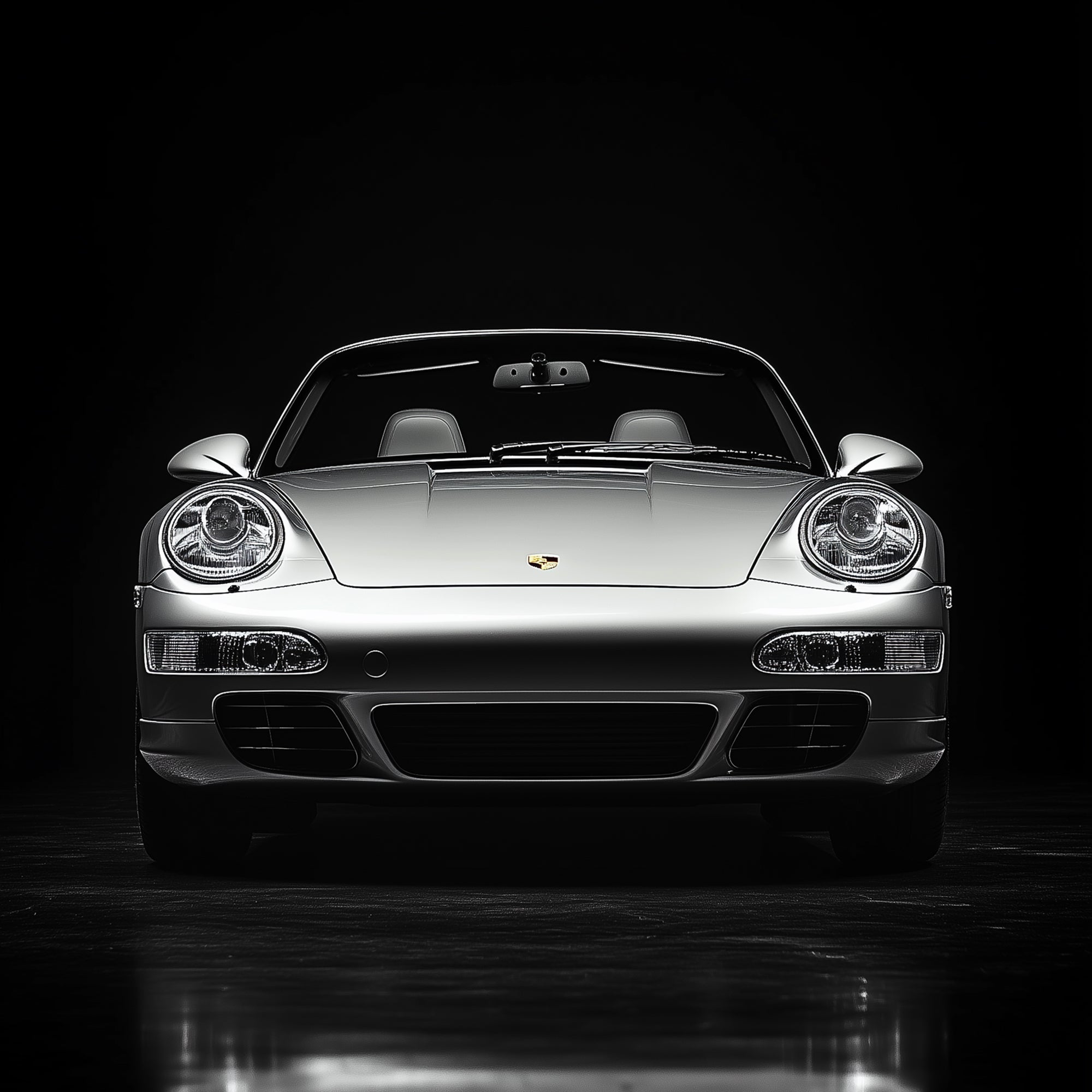 Tableau Porsche Argent Face – Décoration Murale Design - Fabulartz.fr 