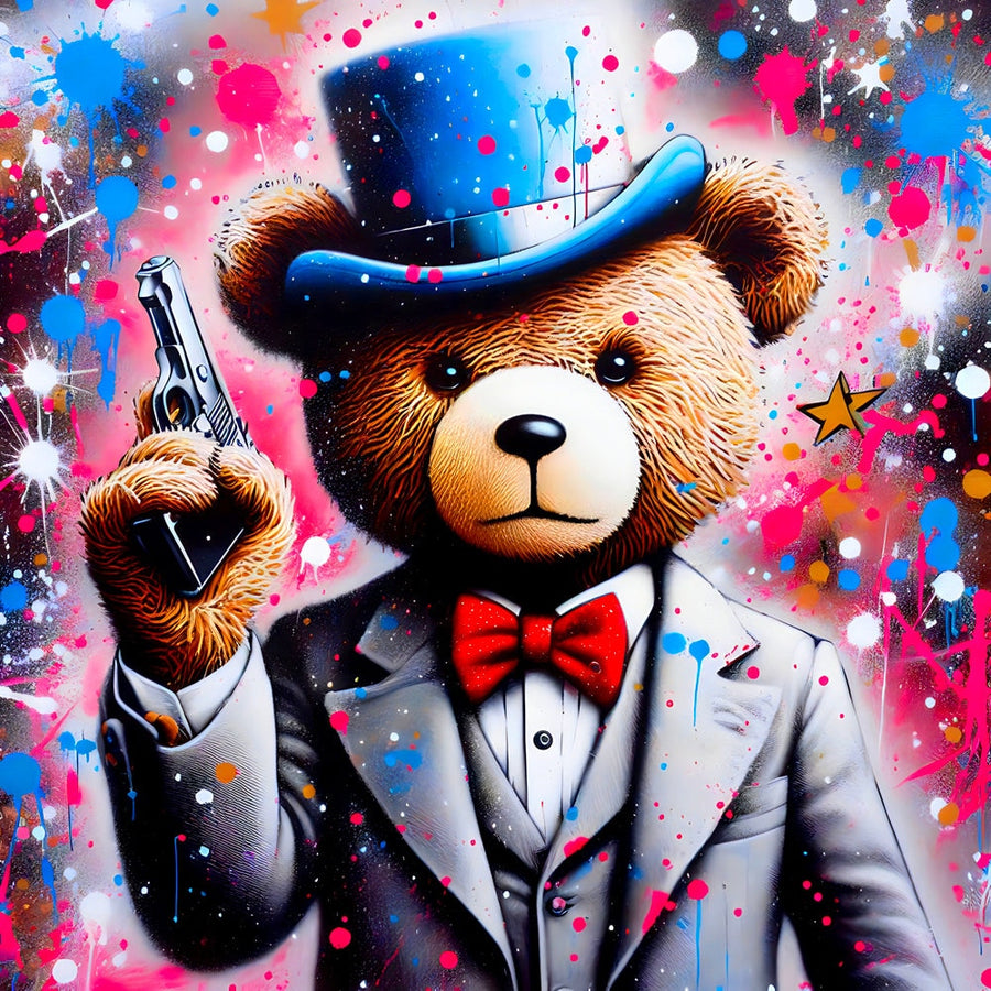 Table Pop Art Ours Gentleman - Design Wall Decoration