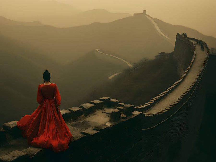 Tableau Photographie La Fille Rouge - Poetic wall decoration