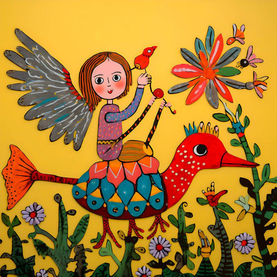 Tableau Enfant Le Voyage Enchanté De Lila - Décoration Murale Fantaisiste
