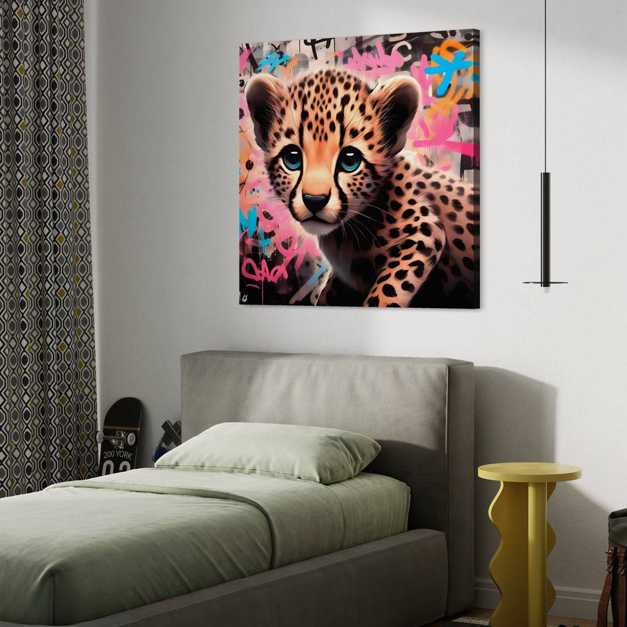 Tableau Enfant Little Guépard - Décoration Murale Captivante Et Exotique