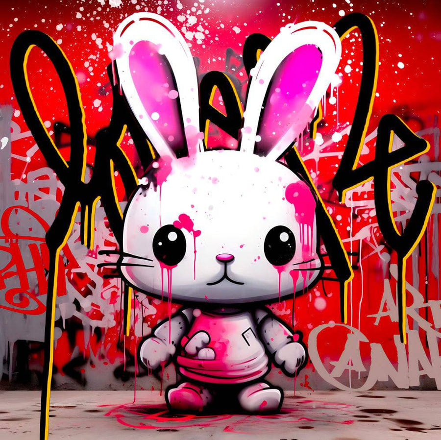 Pop Art Little Rabbit - Decorazione murale di design