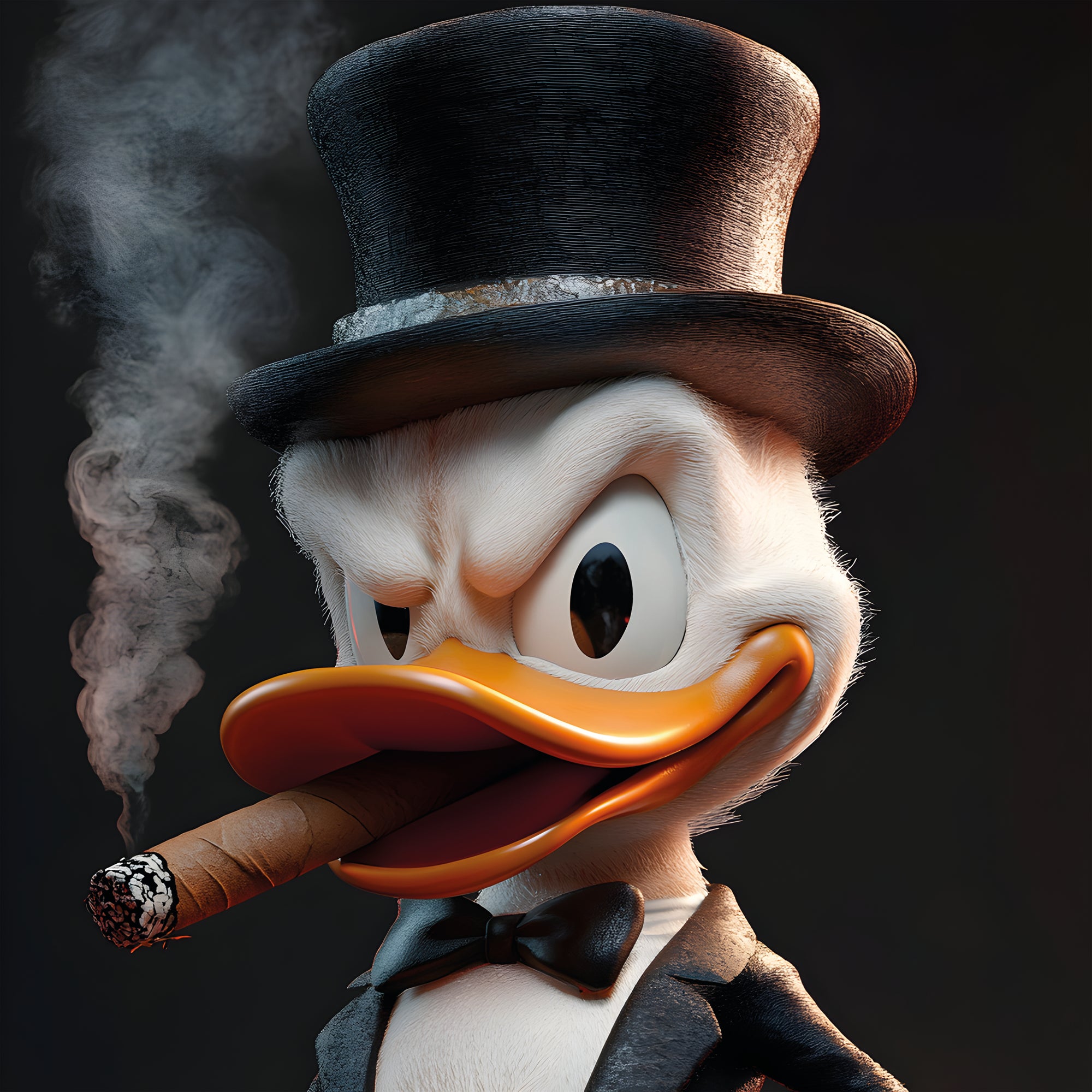 Tableau Picsou Smoking Cigare – Décoration Murale Moderne - Fabulartz.fr 