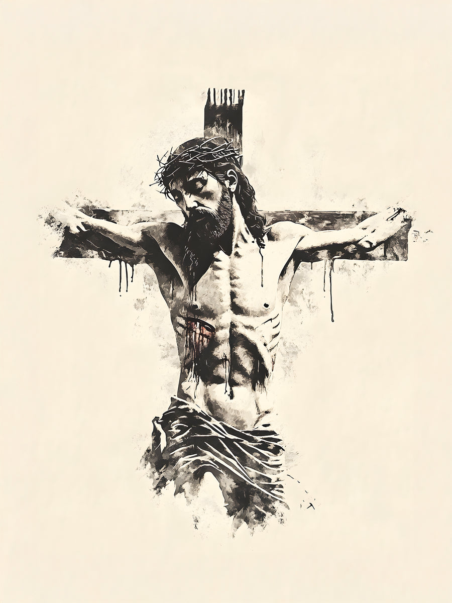 Christian painting Jesus Cross - Modern Wall Decoration