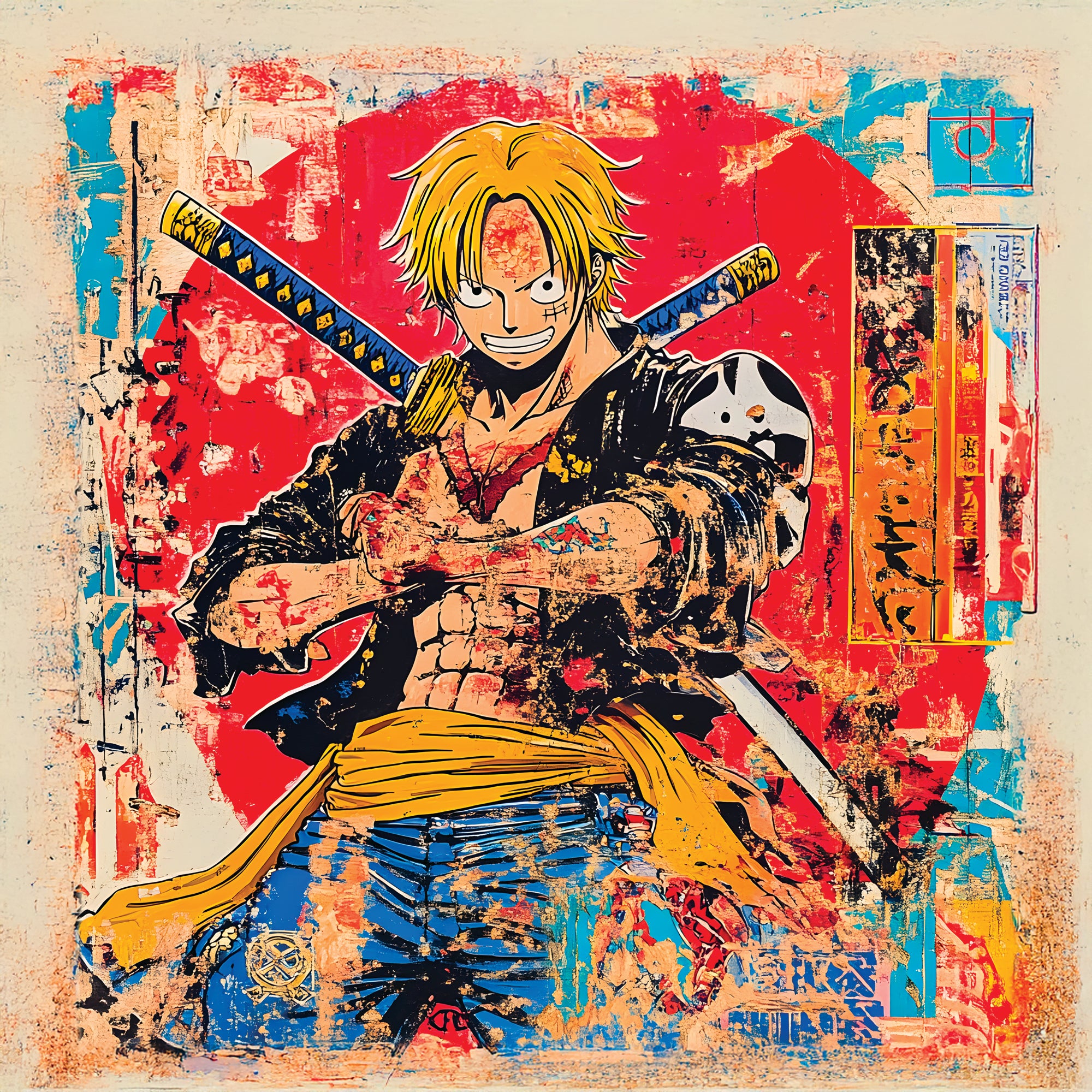 Tableau One Piece Zoro Prêt au Combat - Cadre Déco - Fabulartz.fr 